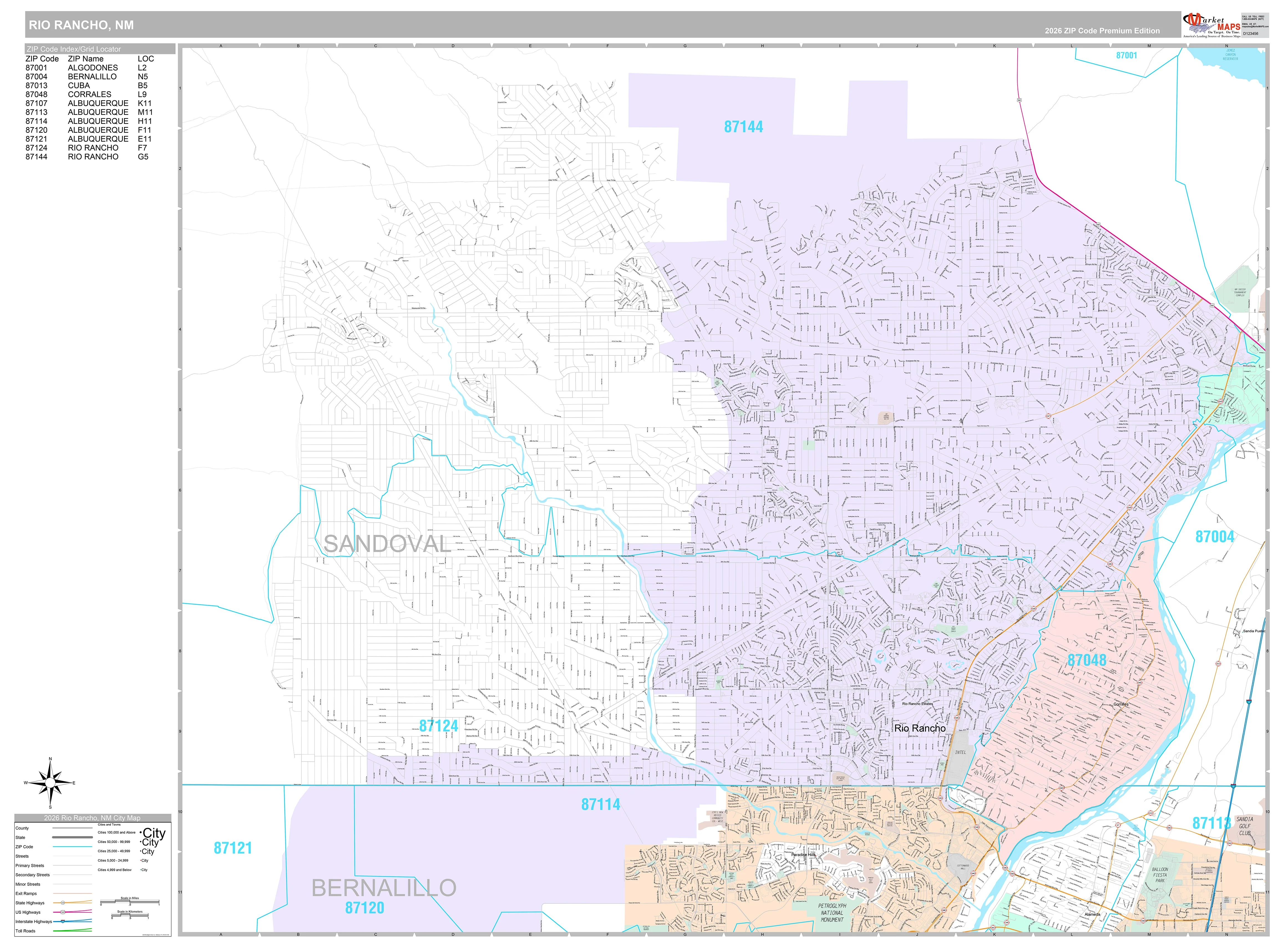 New Mexico City Wall Maps